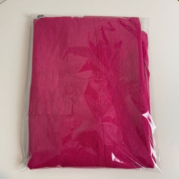 Vintage Cali Cali Linen Hot Pink Maxi Dress S - Picture 9 of 9